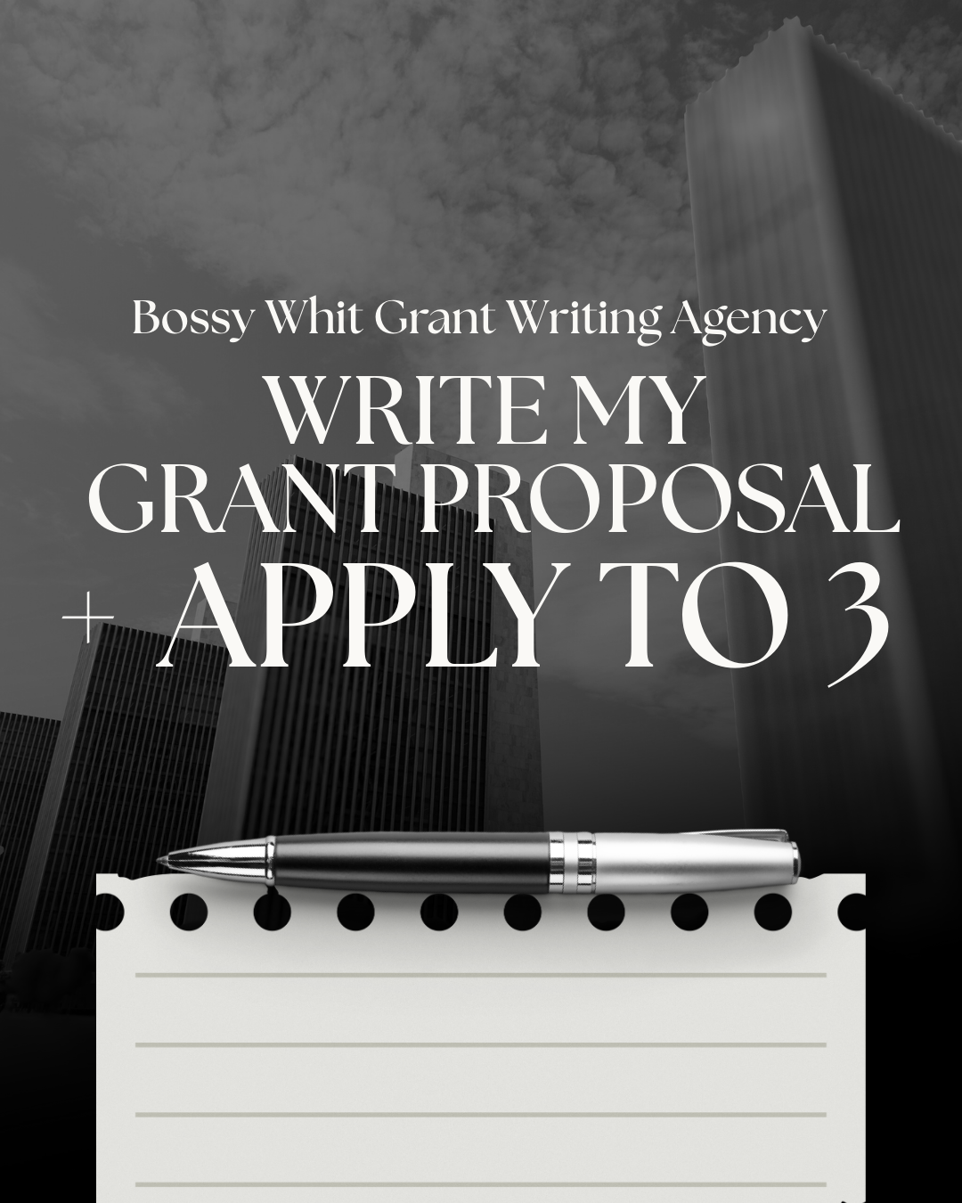 Write my grant + Apply to 3 grants