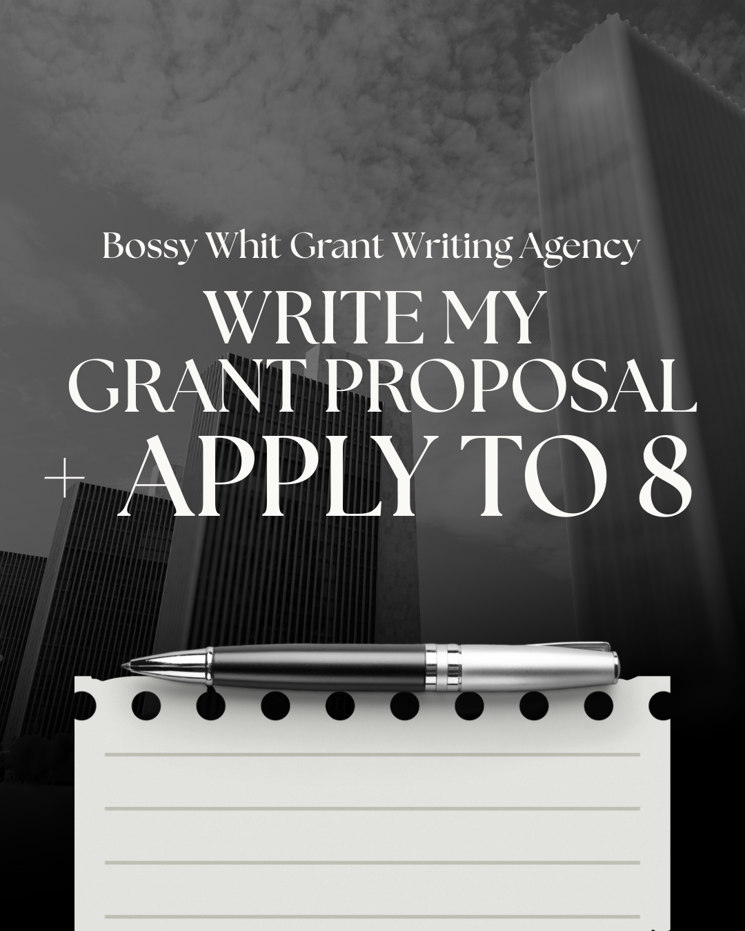 Write my grant + APPLY to 8 grants