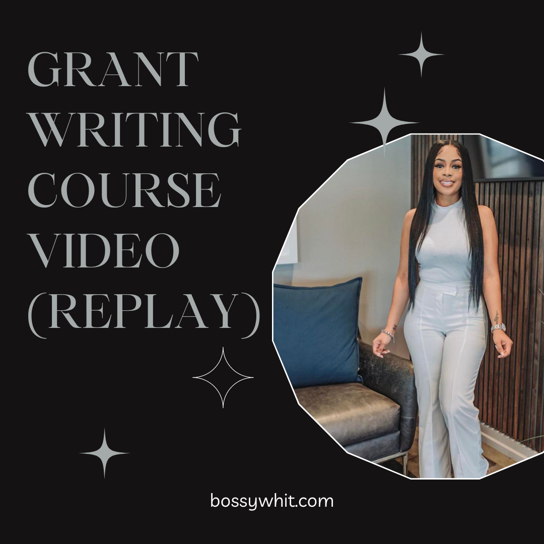 Grant Writing Course Video (Replay)